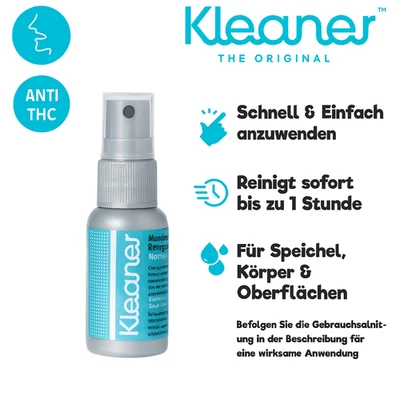 Kleaner Spray Anti-THC 30ml - Mundwasser & Hautreiniger gegen THC-Rückstände