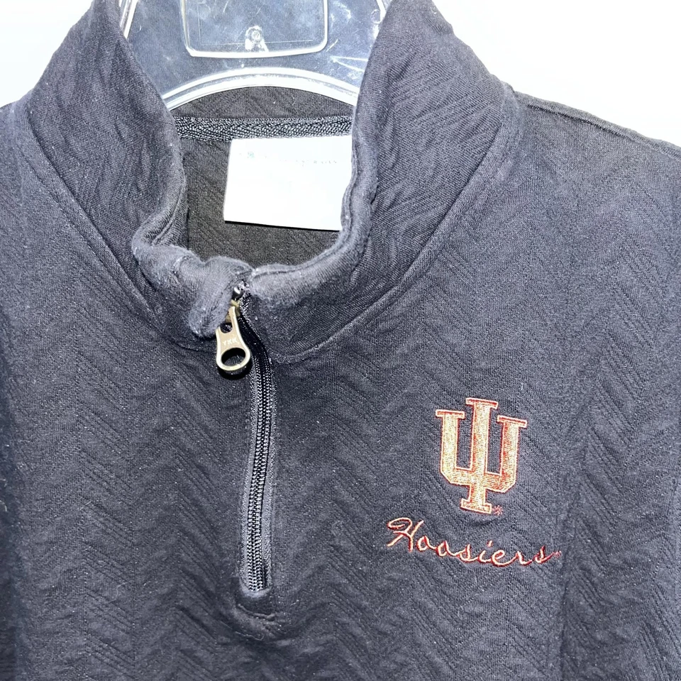 Champion Indiana Hoosiers Black Quarter Zip Pullover Women’s Size Large  - Image 3 of 4