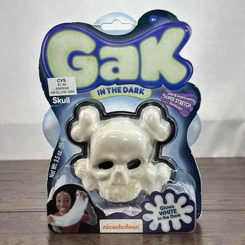 Nickelodeon GAK Glow In The Dark Slime Goo Skeleton 2014 New