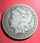 1904S US Morgan SILVER Dollar! "San Francisco" Mint! Semi Key Date! VG+! Coin!
