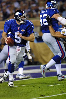 Kerry Collins & Glenn Parker at Super Bowl XXXV at Raymond James S- Old Photo
