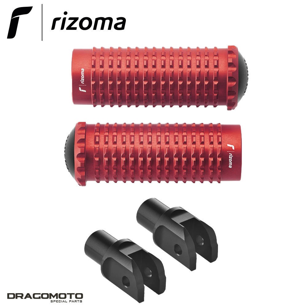 Pegs Rizoma PE631R rouge pour éviter les glisses sur Ducati Streetfighter V4