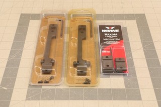 Lot of 3X Remington 700 Scope base Mounts: Leupold and Warne