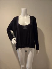 Adore Me Tie Back Long Sleeved Top Black XL