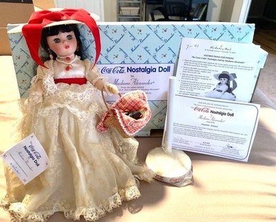 Madame Alexander Coca-Cola Nostalgia Doll Danbury Mint w/ COA Box Stand 2000