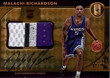 2016-17 Gold Standard Rookie Prime 321 Malachi Richardson Auto Jersey/25 BSK