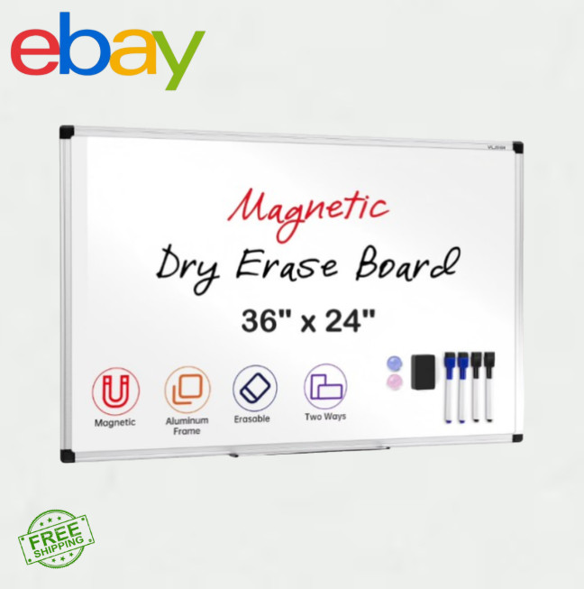 36 X 24 inches Magnetic Dry Erase Board with Aluminum Frame, Whiteboard