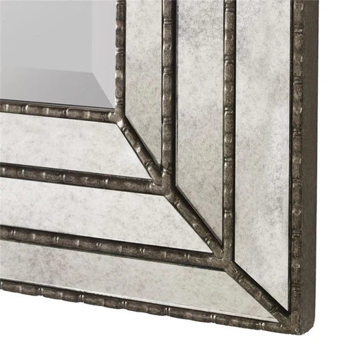 Uttermost Seymour Contemporary Wood Mirror in Antique Silver Finish - Picture 4 of 7