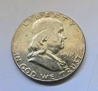 1963 Ben Franklin-Half Dollar -90% Silver-  Silver Coin