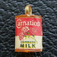 Vintage Carnation Milk Charm Advertising Plastic Super Rare Collectible