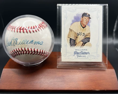 Ted Williams Autographed Rawlings Baseball Boston Red Sox ACE Certified
