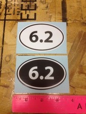6.2 mile 10k Run sticker decal Black  White - 2 for 1