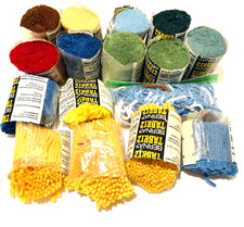 Bernat Tabritz Polyester Precut Latch Hook Rug Yarn 9 Rolls 7 Partial Blue Green