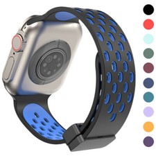 Magnet Buckle Silicone Strap for Apple Watch Band Ultra 2 9 8 7 6 5 4 SE 45/49mm