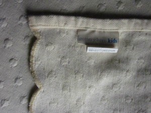 Pottery Barn Kids Pale Yellow Hobnail Scalloped Coverlet Bedspread