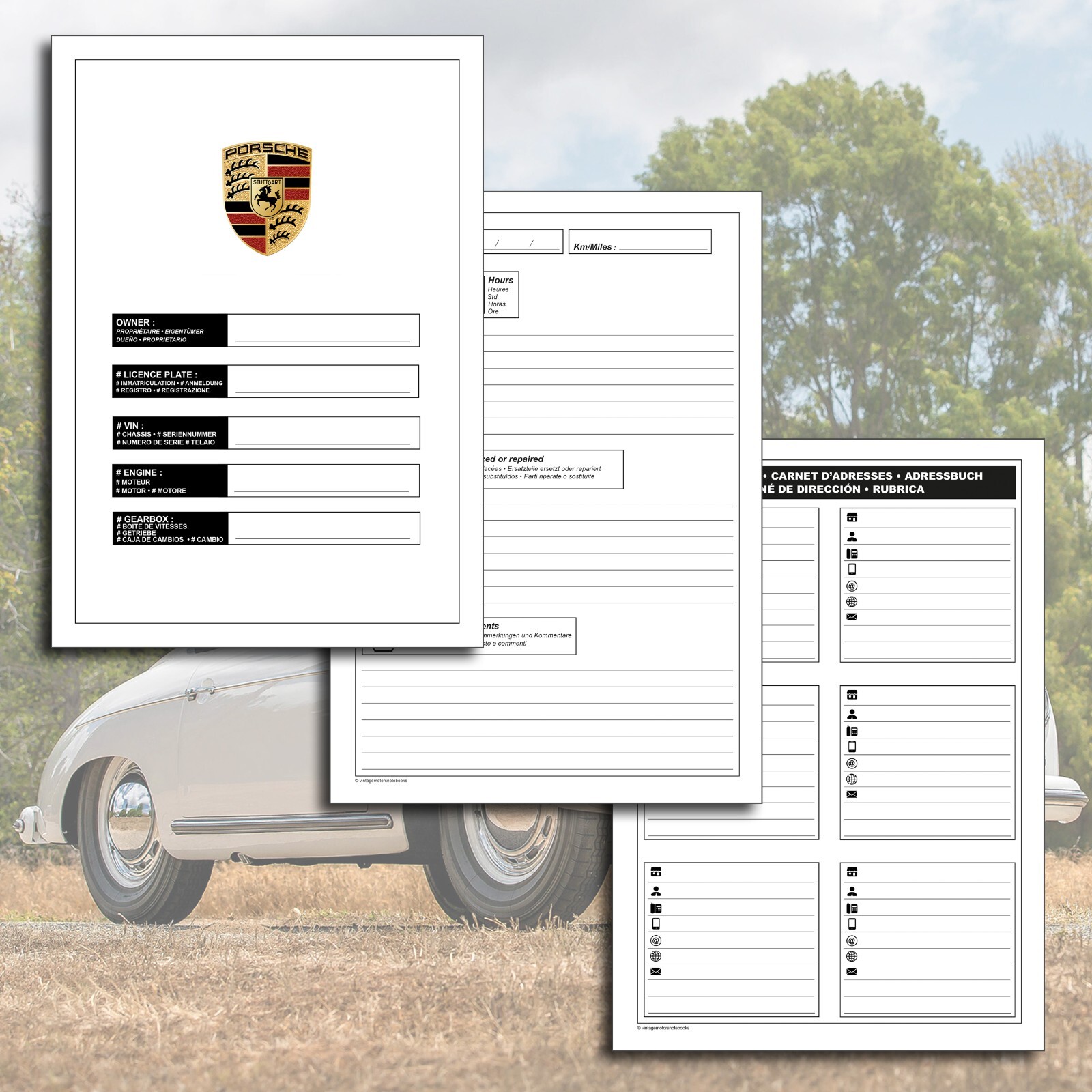 Carnet de restauration Porsche 944 pour suivi entretien de votre voiture vintage - 3