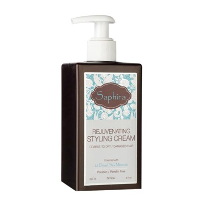 Saphira Rejuvenating Styling Cream for All Hair Types, 8.5 Oz - For Coarse Hair