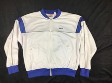 Wilson Track Jacket Vintage 80s 90s Retro Tennis Sports Blue White Size Large L