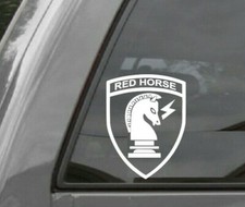 RED HORSE Vinyl Window Decal Sticker UNITED STATES AIR FORCE