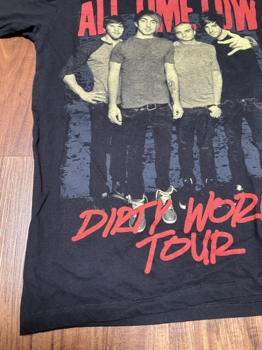 All Time Low Band T Shirt DIRTY WORK TOUR VTG 2011 Concert Merch