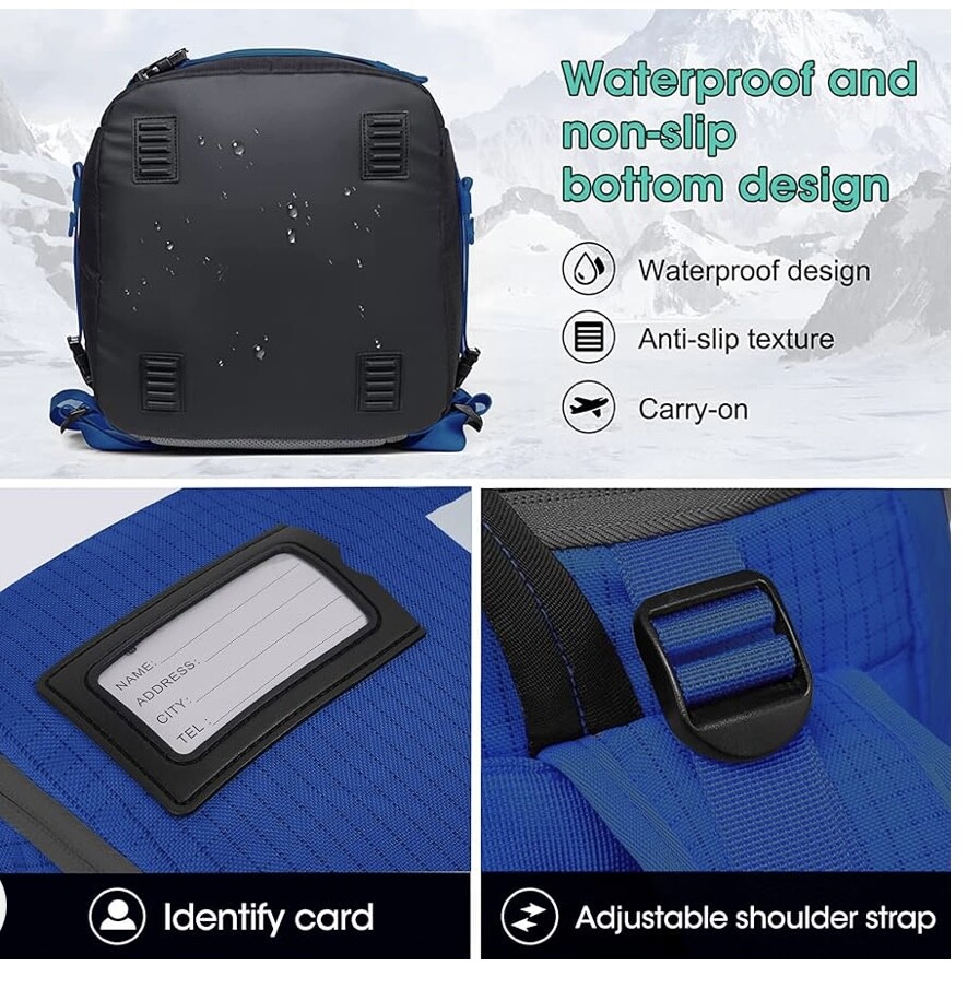 SEMSTY 55L Waterproof Ski and Snowboard Boot bag Travel Backpack/rucksack eBay