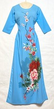 Ao Dai Viet Nam Lua Mem Ru Silk BT-969 Dai Ao 147cm Size M