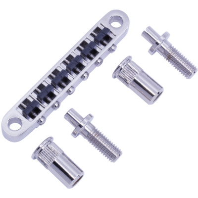 Bridge, Graphtech ResoMax NV2, Tune-O-Matic, String Saver, 6mm, Color: Chrome