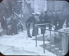 POLPERO ENGLAND, The Day's Work Is Over, E.W. Goodrich Magic Lantern Glass Slide