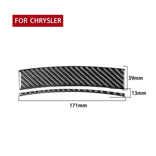 Tira de reposabrazos inferior central interior de fibra de carbono para Chrysler 300 300C 2 piezas - Imagen 2 de 11