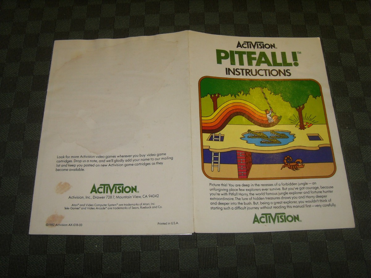 Pitfall Pour Atari 2600 - Édition PAL Complète (boîte + Notice) - Jeu Rétro Activision