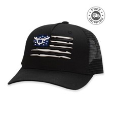 ROPESMART ALL AMERICAN RUBBER PATCH BLACK, Mesh-Back Ball Cap