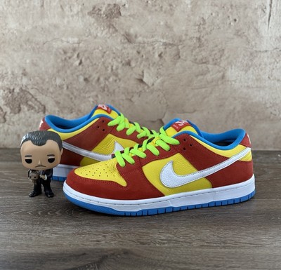 Nike SB Dunk Low Bart Simpson 2022 Mens Size 9 BQ6817-602 Yellow White Blue OG
