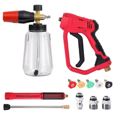 Pressure Washer Gun Car Wash Soap Lance Cannon Spray Jet Bottle Snow Foam Kit