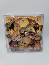 Dog Treat Cookie Cutter 7 pc Set Mold  Recipes Stainless Steel Bone Hydrant Paw