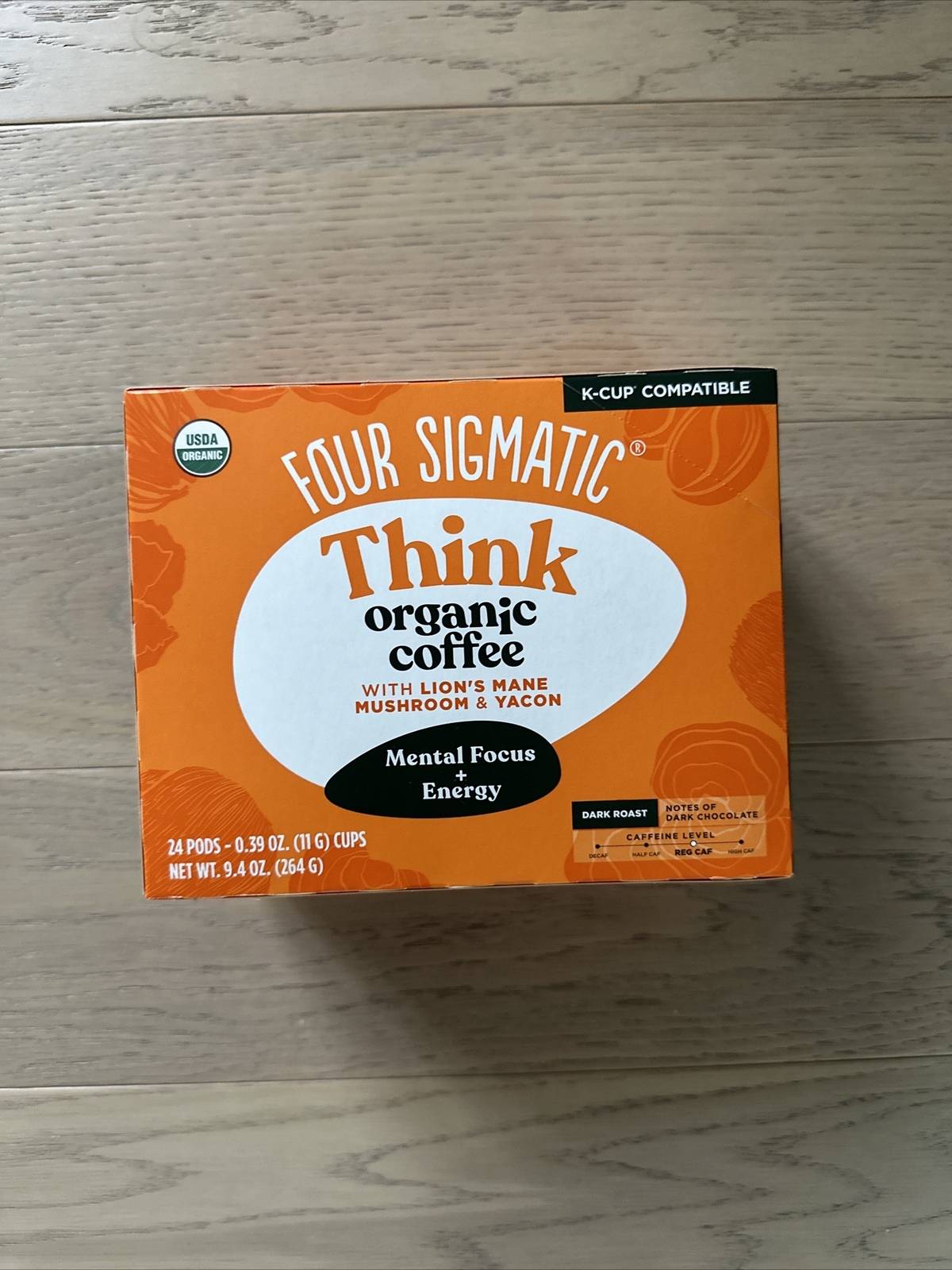 Four Sigmatic Mushroom Coffee KCups Organic & Fair Trade Dark Roast