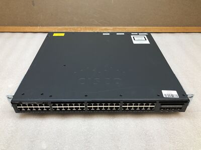 Cisco WS-C3650-48PS Catalyst 4-SFP 48-Port PoE Ethernet Network Switch