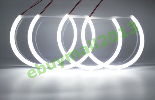 For BMW 525i 530i 540i M5 Cotton White Halo Ring Demon Devil Angel Eye DRL Refit - Picture 6 of 12