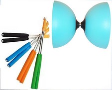 Henrys Circus Diabolo Turquoise with ULK2 Black + Henrys Aluminium Rods 325
