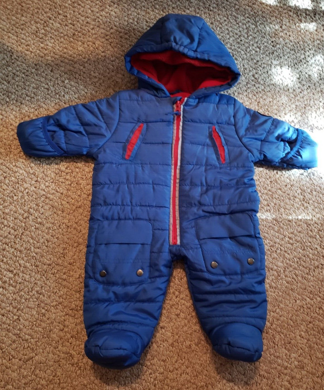 Weatherproof Snowsuit Infant 6/9M Super Warm Hand Covers