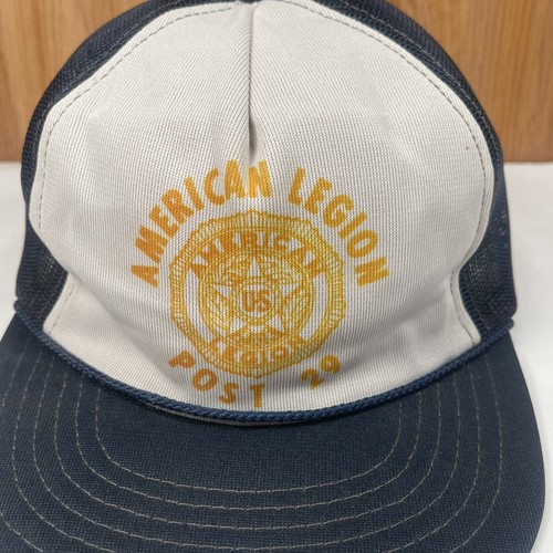Vintage YoungAn American Legion Post 29 Snapback Mesh Rope Trucker Hat Cap - Picture 3 of 9