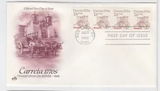 TurtlesTradingPost- Carreta 1770s- 1988 #2254 FDC Artcraft Cachet