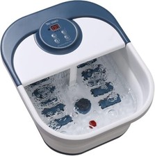 Collapsible Foot Spa Bath Massager with Heat, Bubbles, Pedicure Foot Spa with 8