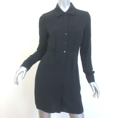 Favorite Daughter Take Me Seriously Mini Shirtdress Black Size Extra Small NEW
