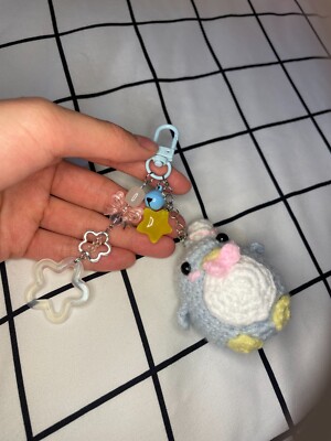 Crochet penguin tuxedo Sam inspired cute penguin salior keychain made to order