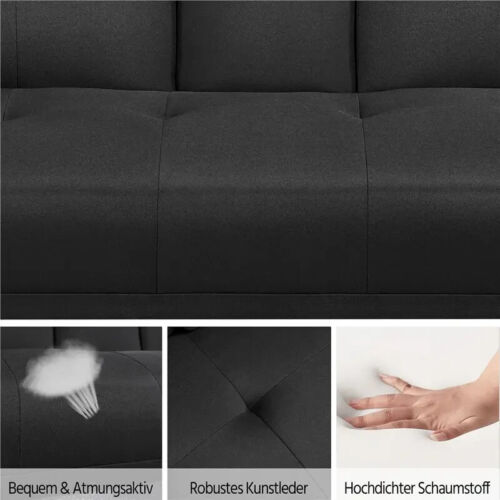 Bürocouch Klappbares Schlafsofa mit Schlaffunktion Couch - Bild 12 von 17