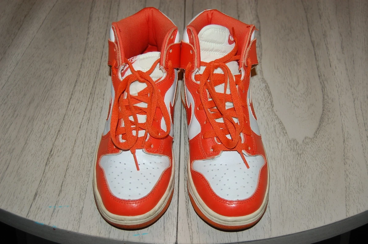 Nike Dunk High LE White 630335 811 Syracuse Orange Size 7.5 1999