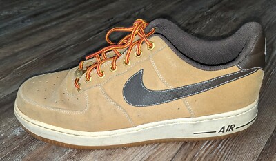 Nike Air Force 1 Workboot Wheat mens low brown sneakers size 12 | eBay