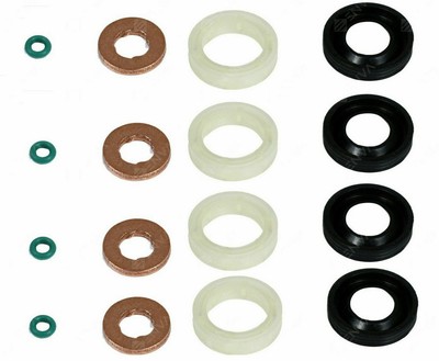 Kit Joints Injecteur 1.6 HDI - 4 Rondelles Cuivre + Joints Toriques + Vis - Compatible Peugeot, Citroën, Ford