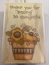 EK Success Image Tree - Thank You For Beeing So Thoughtful- Rubber Stamp