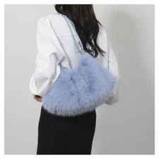 Autumn Winter Handbag Faux Fur Tote Bag New Evening Clutch Purse  for Womens